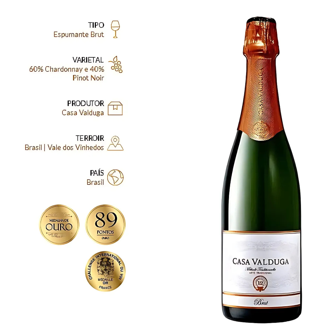 Casa Valduga Mini Arte Brut Sparkling Wine 375ml 11.5%