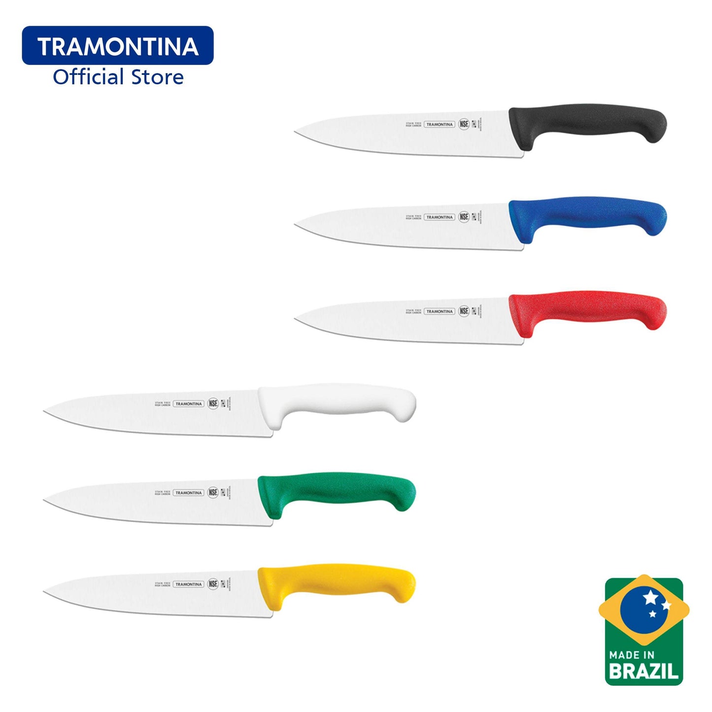 Tramontina Stainless Steel Meat Knife with Antibacterial Protection Handle 8" (Professional Master)