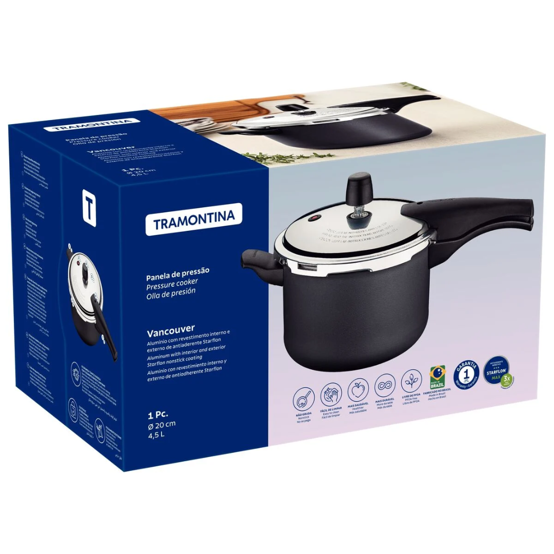 Tramontina Vancouver Aluminum Pressure Cooker 20cm