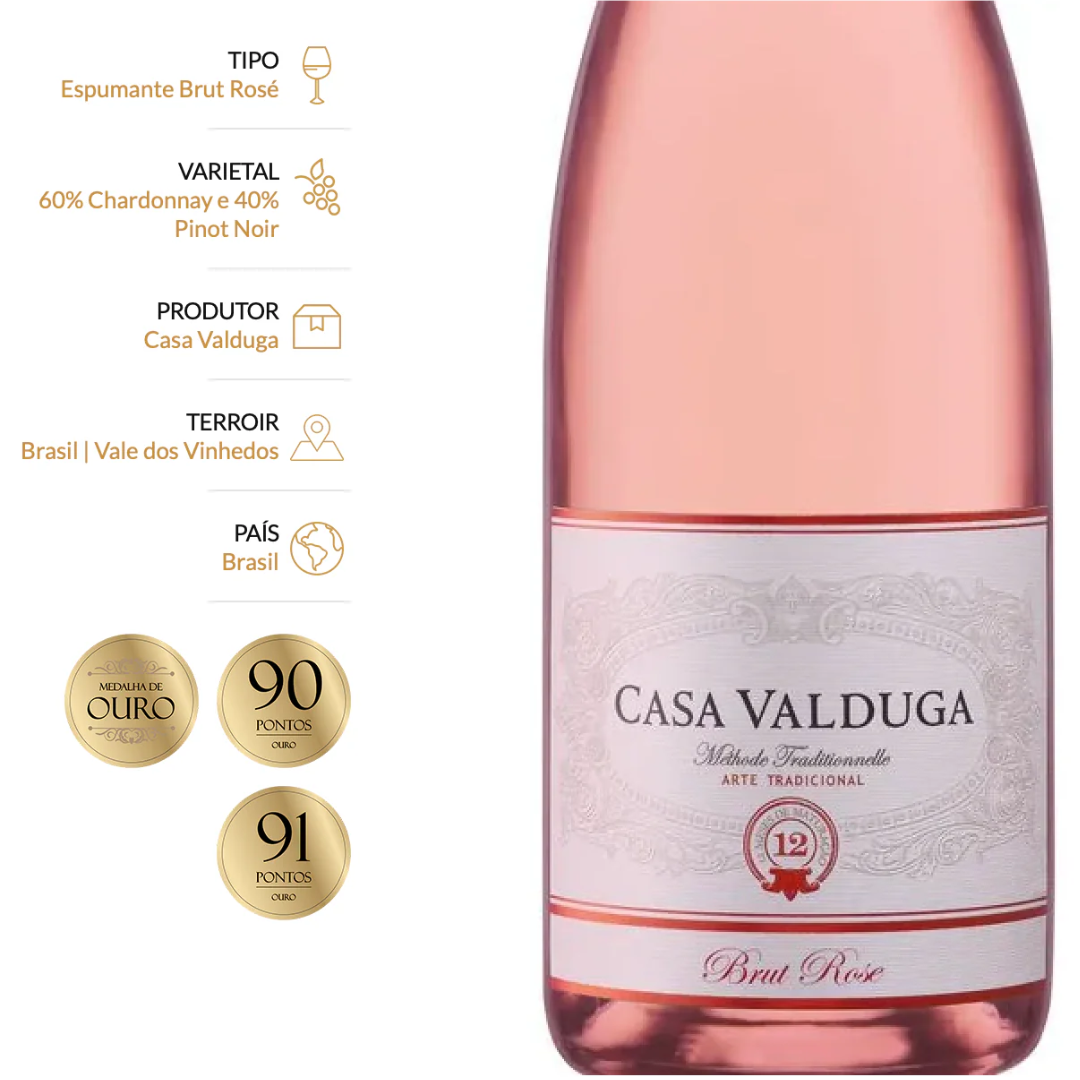 Casa Valduga Arte Sparkling Wine Brut Rosé 750ml 12.5% vol.