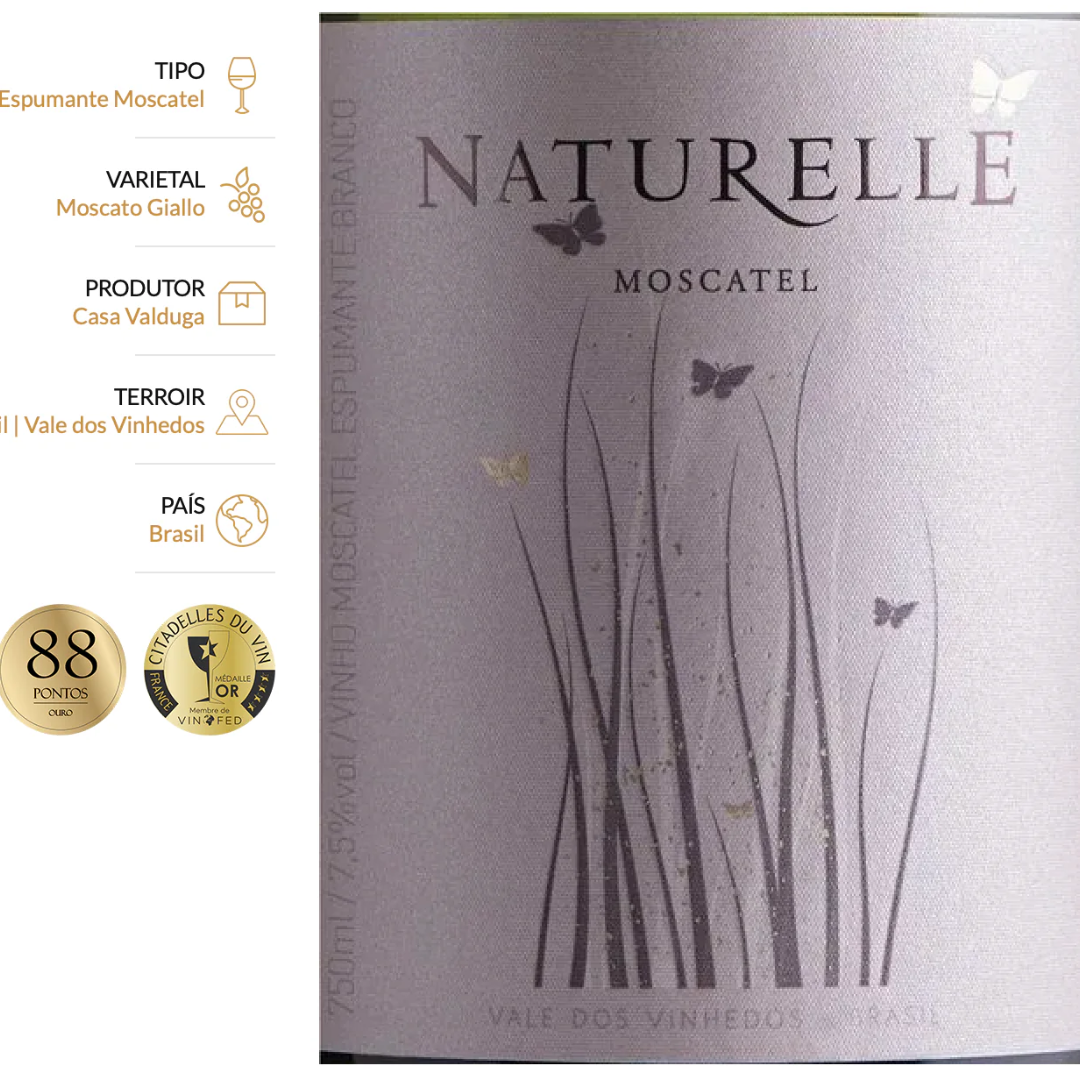 Casa Valduga Naturelle Moscato Sparkling Wine 750ml  7.5%