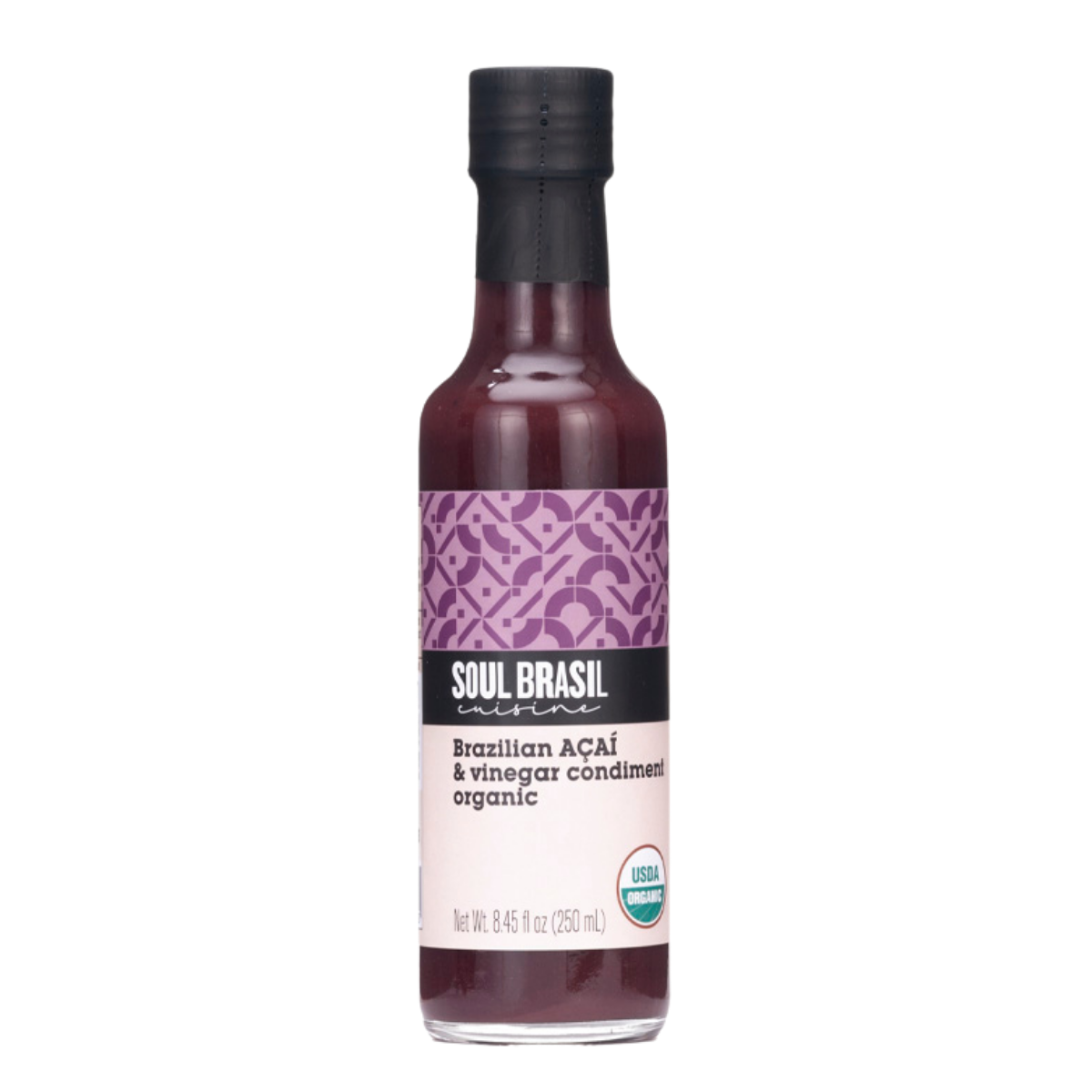 Soul Brasil Açai Berry Vinegar Condiment 250ml - USDA Organic